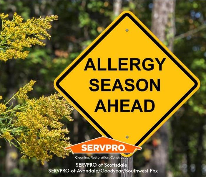 Allergy season ahead sign